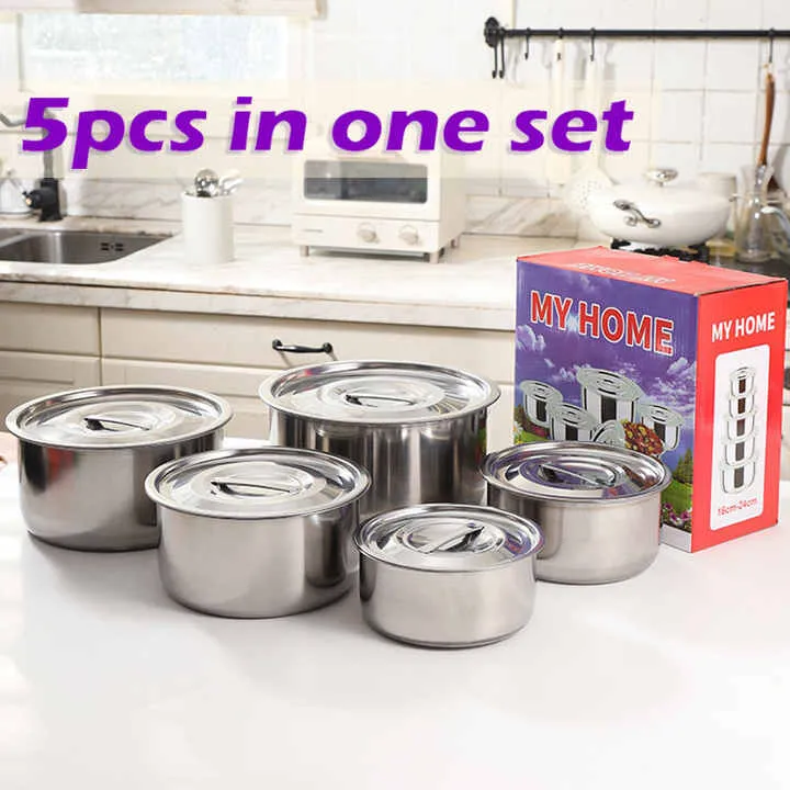 5 قطع من أواني المطبخ من الفولاذ المقاوم . 5 Pieces Stainless Steel Kitchen Utensils