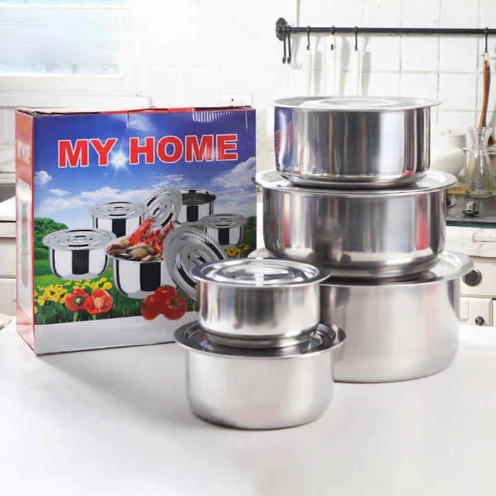 5 قطع من أواني المطبخ من الفولاذ المقاوم . 5 Pieces Stainless Steel Kitchen Utensils