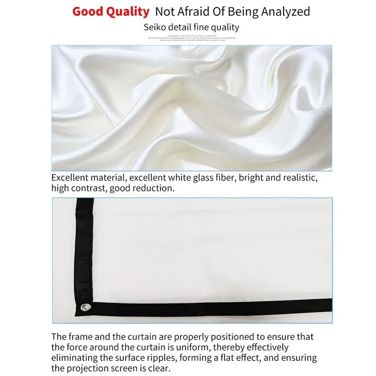 60 16 9 Projector Film Curtain - Thin Foldable Polyester - 132x75cm