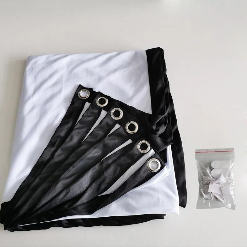 60 16 9 Projector Film Curtain - Thin Foldable Polyester - 132x75cm