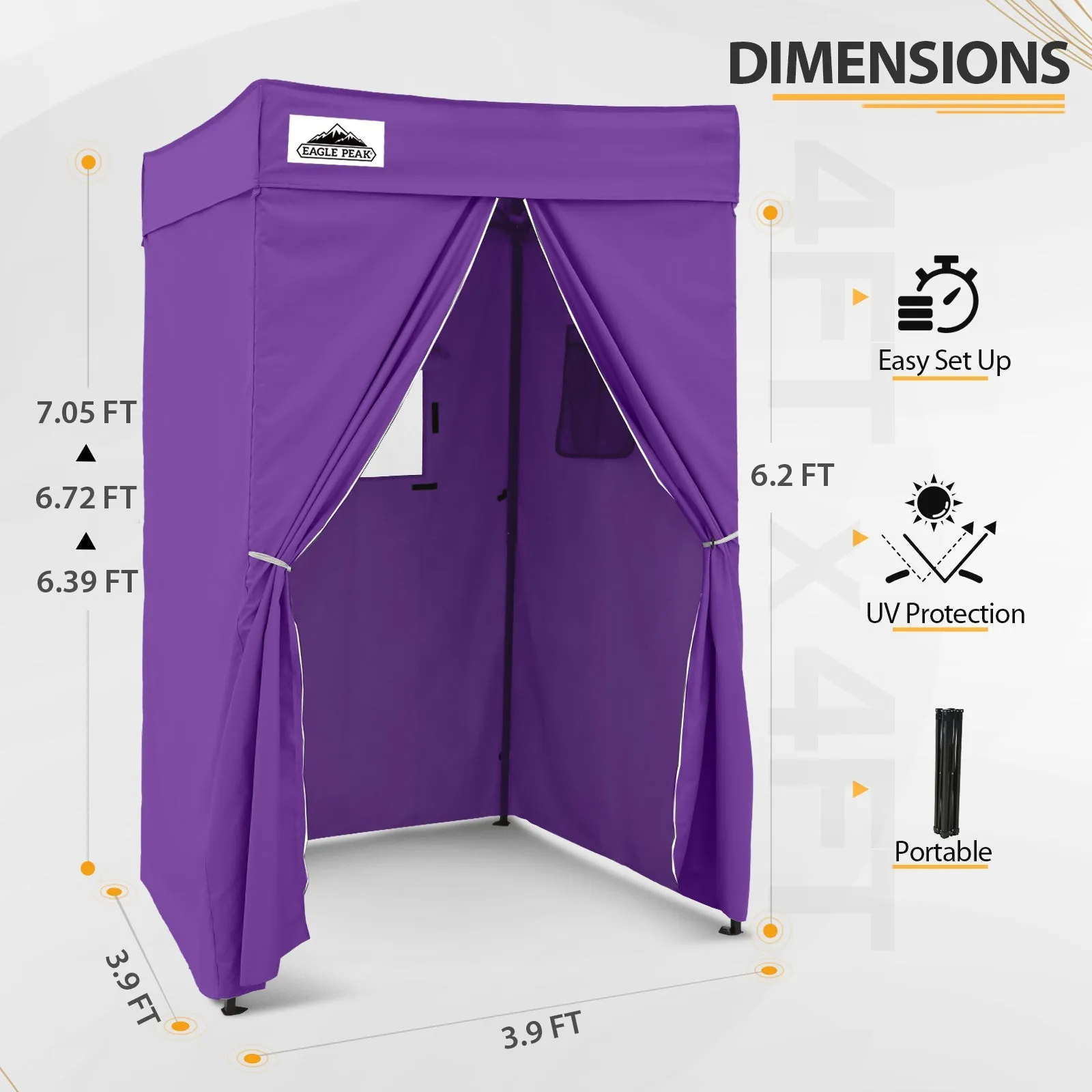 Flat Top 4x4 Pop-up Canopy Changing Room