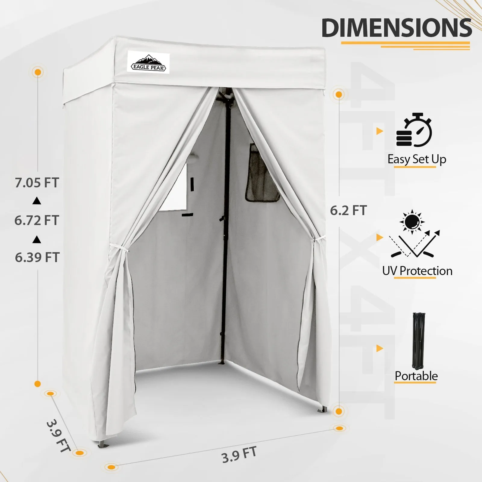 Flat Top 4x4 Pop-up Canopy Changing Room
