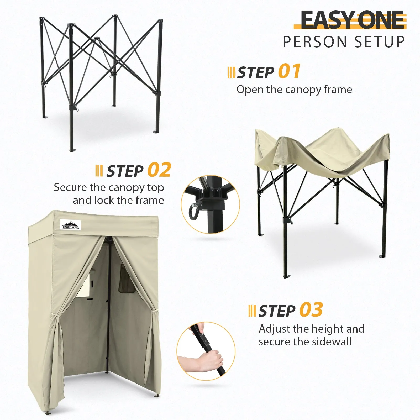 Flat Top 4x4 Pop-up Canopy Changing Room