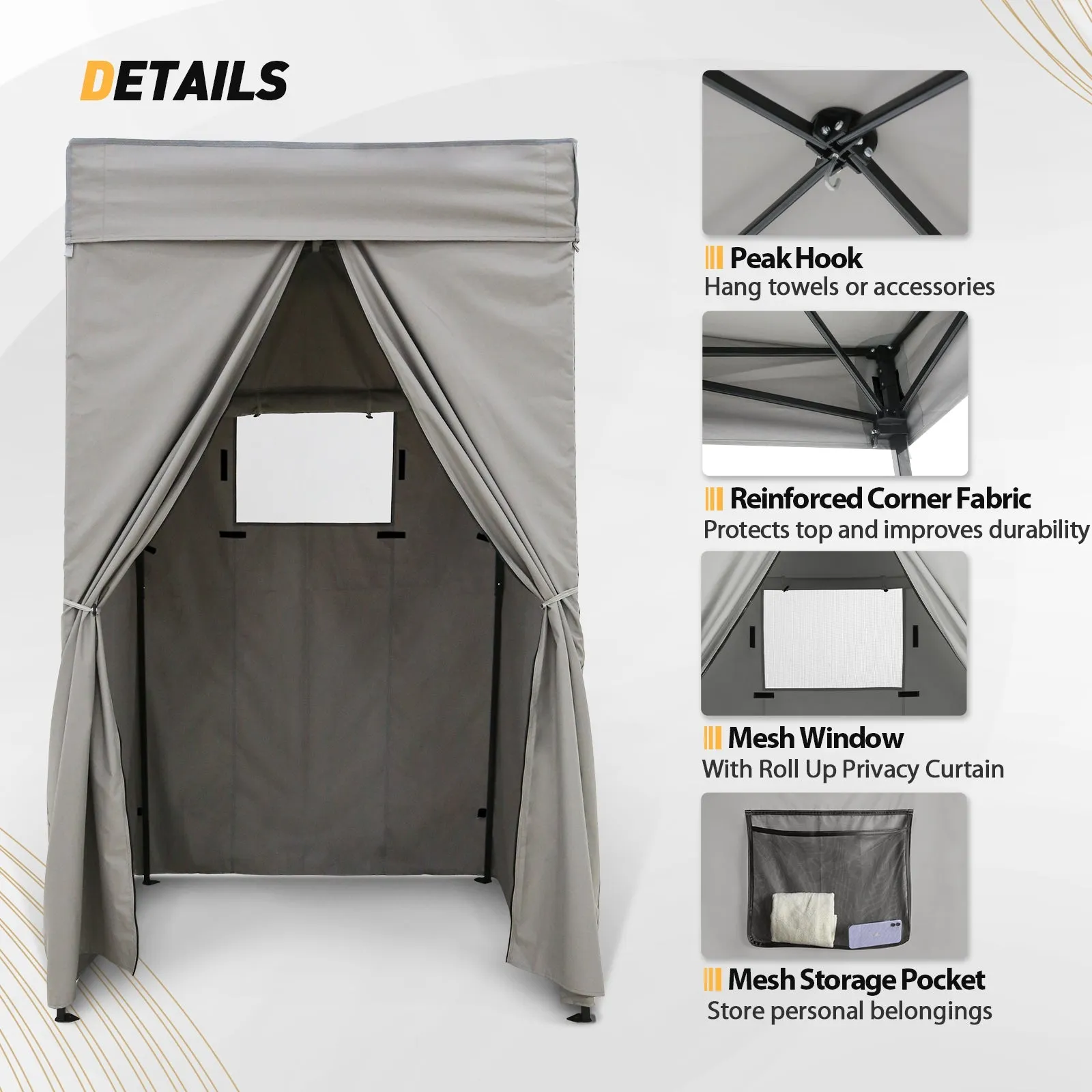 Flat Top 4x4 Pop-up Canopy Changing Room