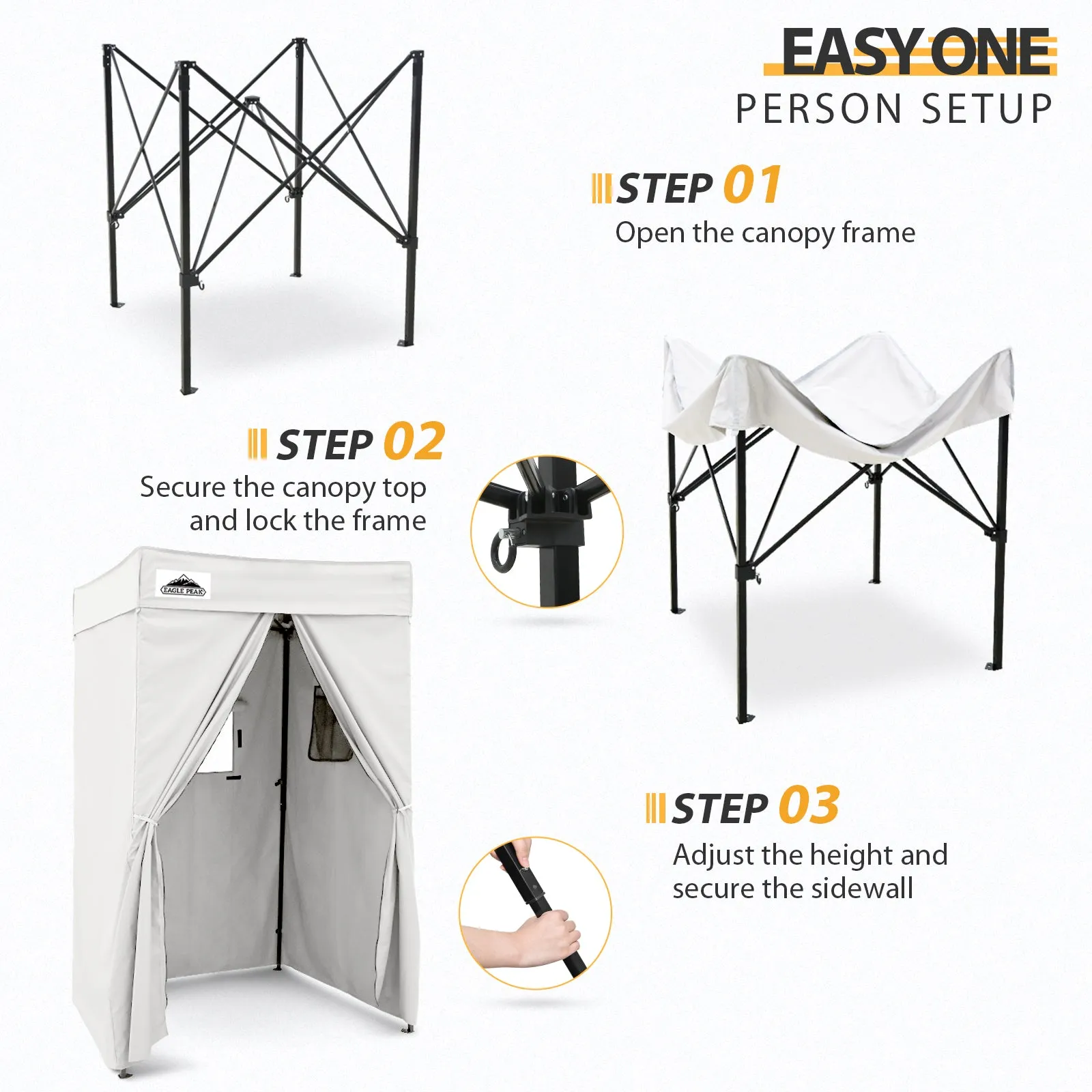 Flat Top 4x4 Pop-up Canopy Changing Room