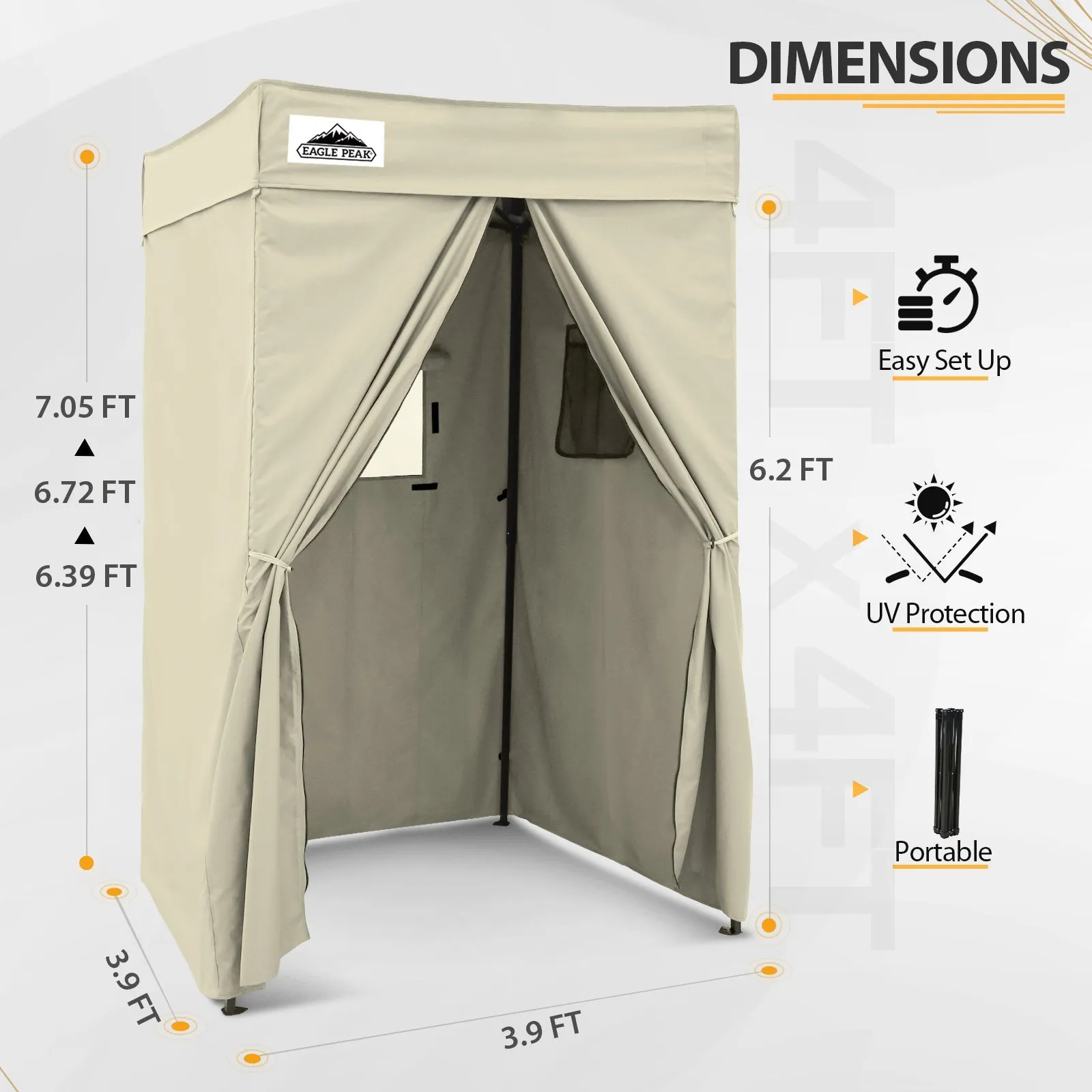 Flat Top 4x4 Pop-up Canopy Changing Room