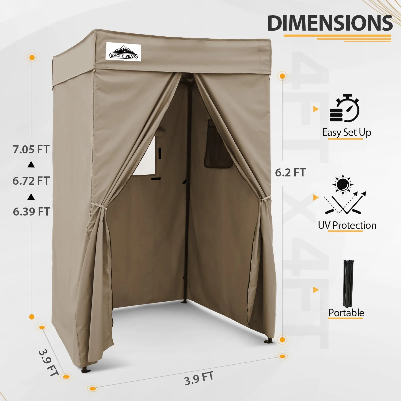 Flat Top 4x4 Pop-up Canopy Changing Room