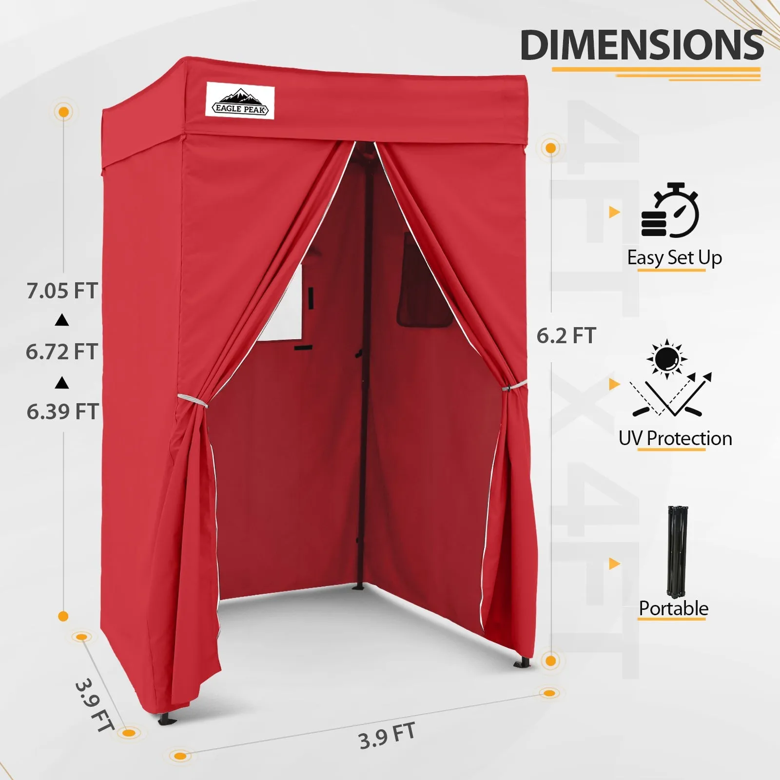 Flat Top 4x4 Pop-up Canopy Changing Room