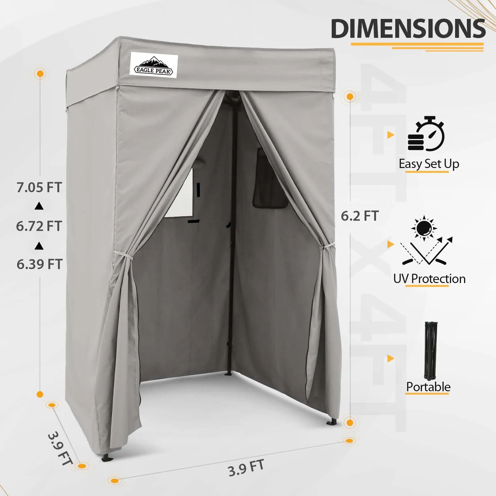 Flat Top 4x4 Pop-up Canopy Changing Room