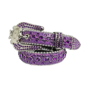 Girl's Designer Bear Buckle Leather Belt