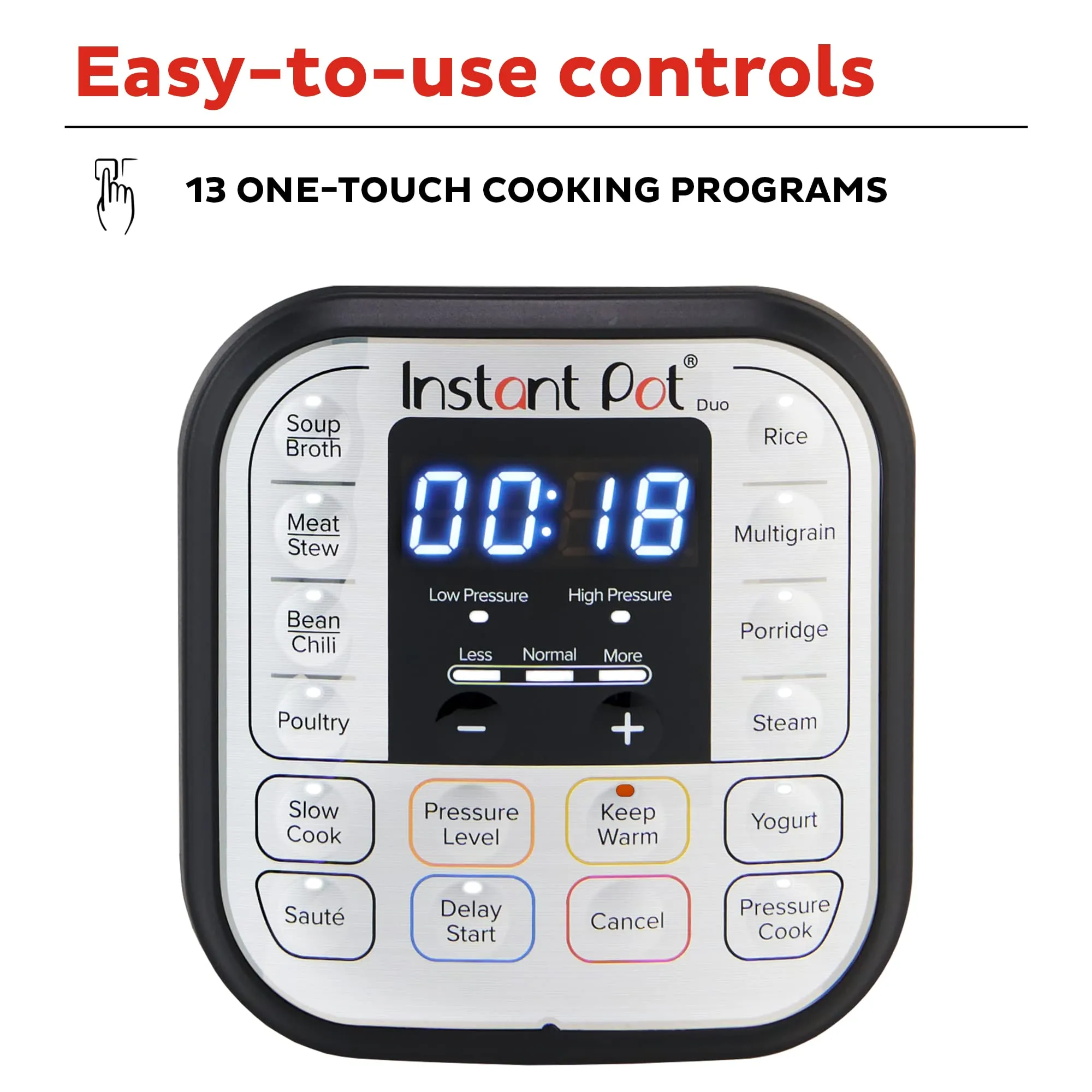 Instant Pot Duo 7-in-1 Electric Pressure Cooker, Slow Cooker, Rice Cooker, Steamer, Saut, Yogurt Maker, Warmer & Sterilizer, Includes App With Over 800 Recipes, Stainless Steel, 6 Quart