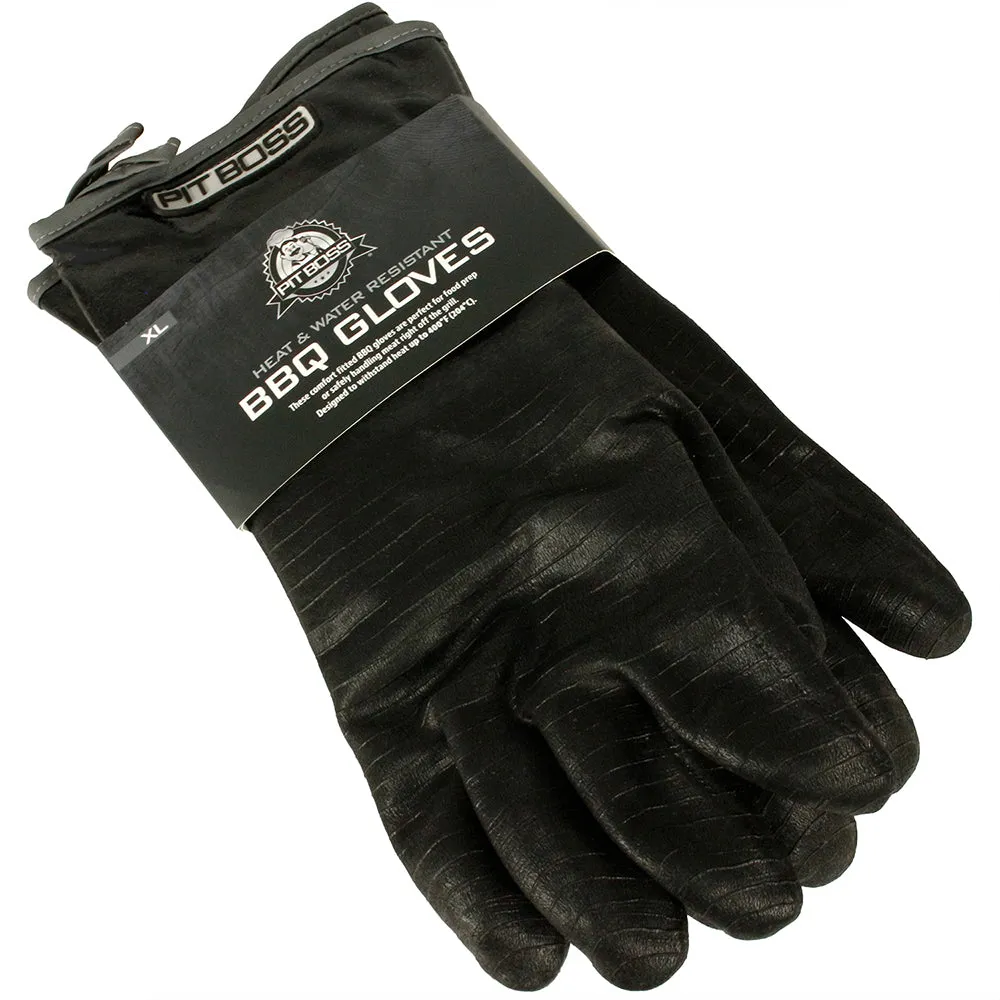 Insulated XL Nitrile BBQ Gloves Water and Heat Resistant Pit Boss 41060 Black