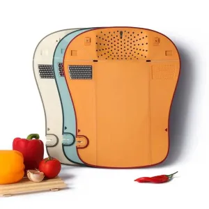 Multi-Functional Folding Chopping Board Smart Cutting Board with Draining Knife Sharpener & Grinder Plastic Cutting Board for Kitchen