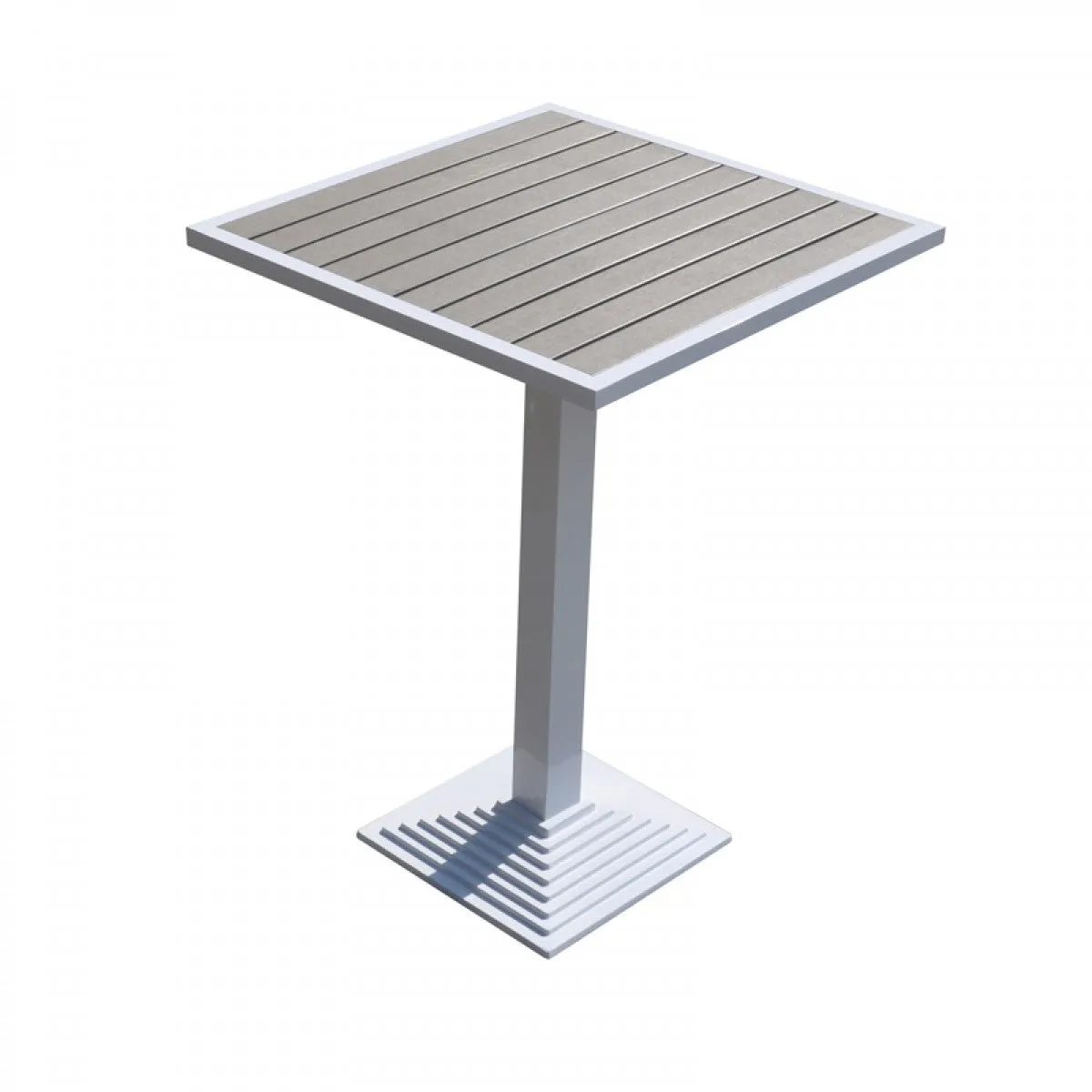 Renava Gulf Outdoor White and Grey Bar Table Set