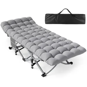 Slendor Folding Camping Cot for Adults with Mattress,Max Load 800lbs Cots for Sleeping Camp Cots for Adults Kids Teenage Portable Travel Camp Cot Bed Mattress for Home Office Beach Garden Tent