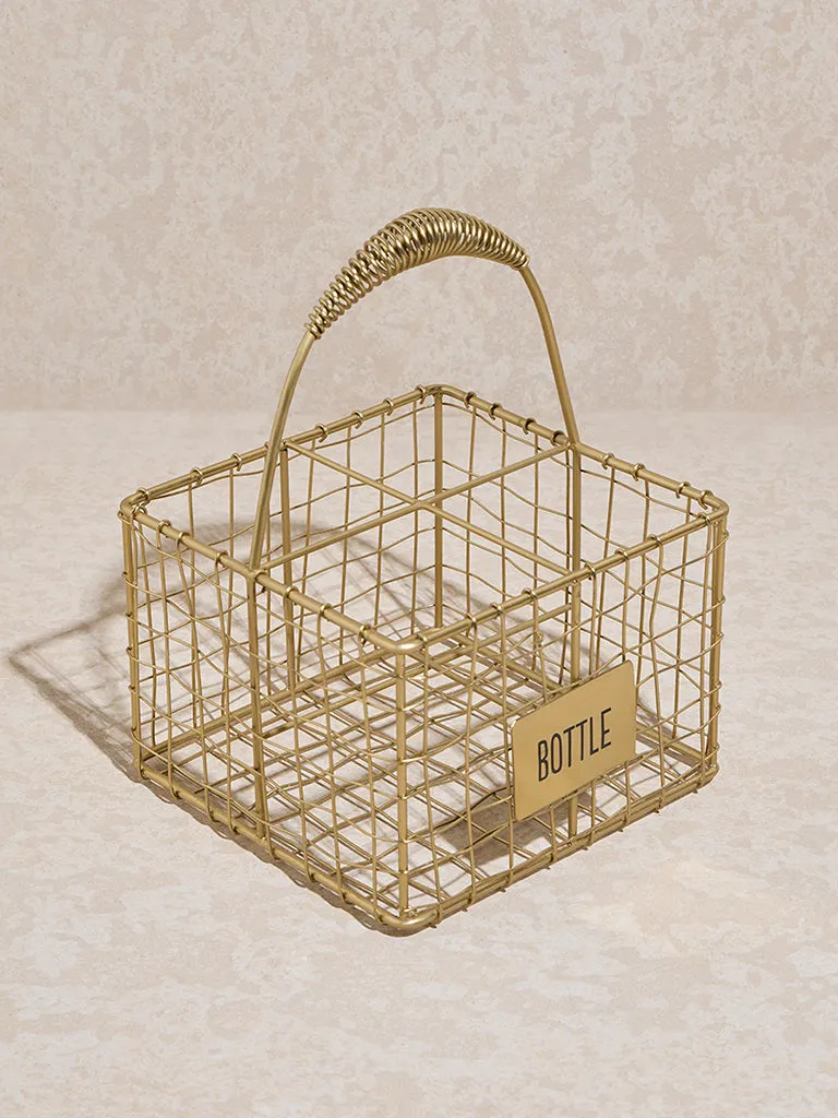 Westside Home Gold Wired Bottle Holder