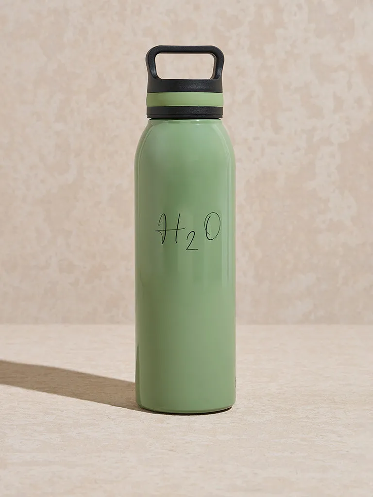 Westside Home Green Text Printed Water Bottle