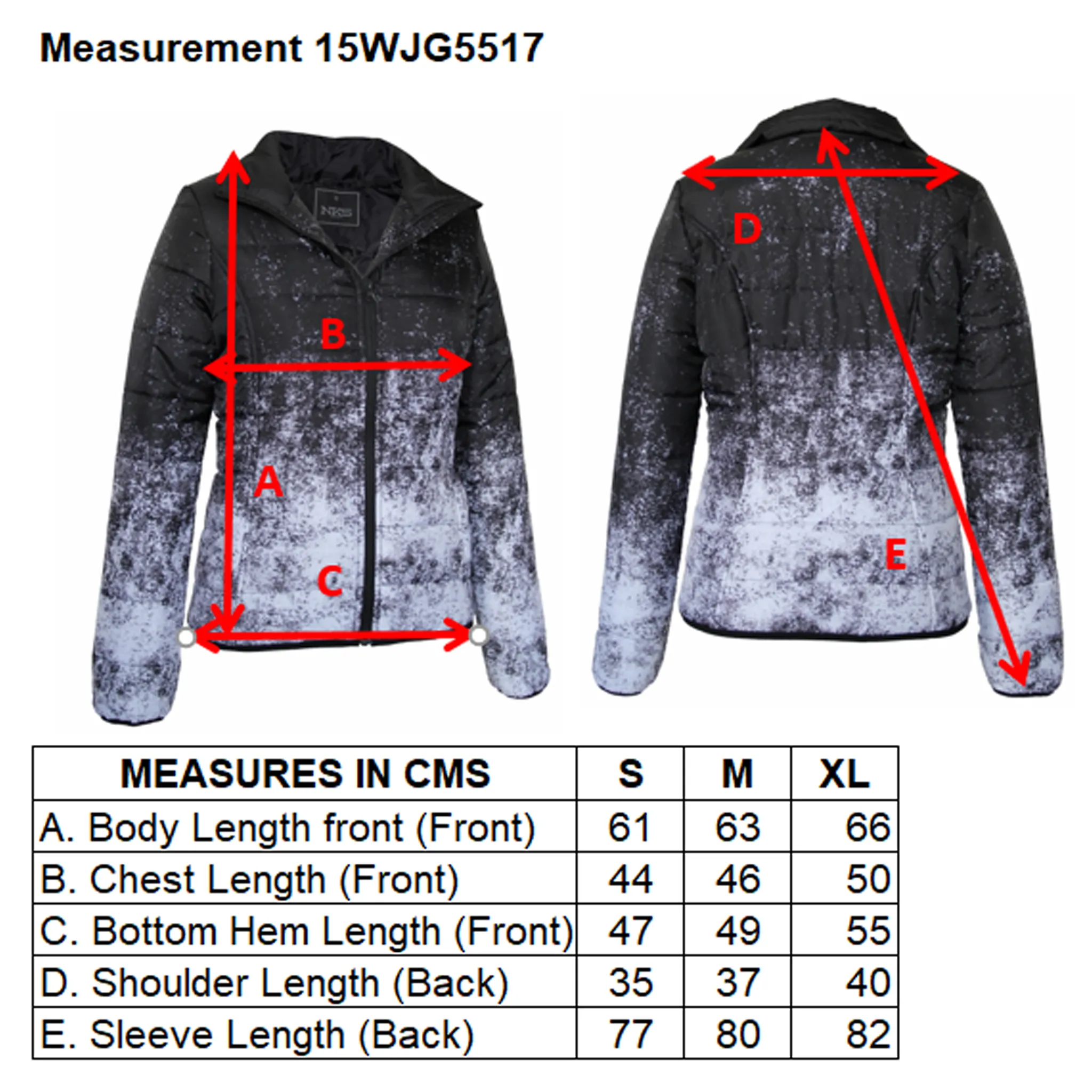 Women's Snow Print Puffer Jacket