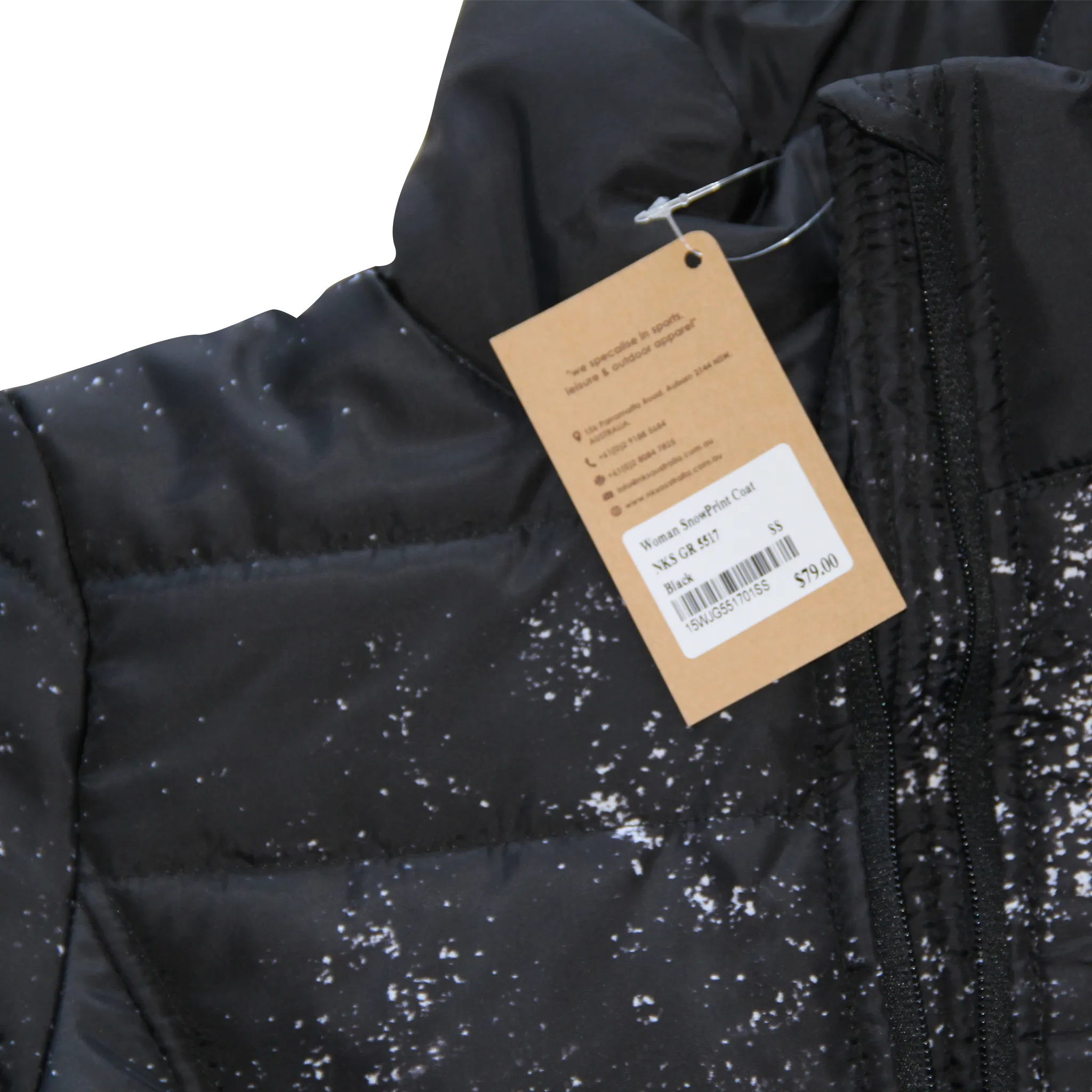 Women's Snow Print Puffer Jacket