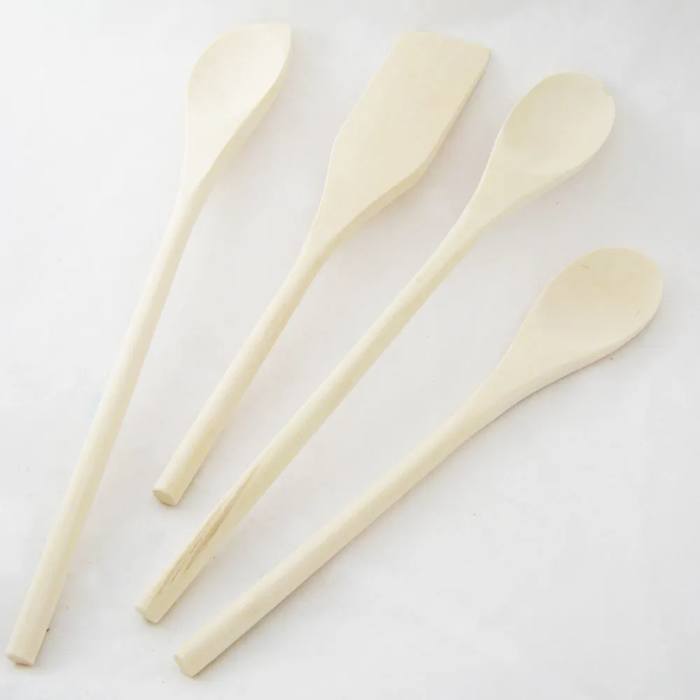 Wooden Spoons Cooking 4-Piece Wood Spatula Spoon Nonstick Kitchen Utensil Set