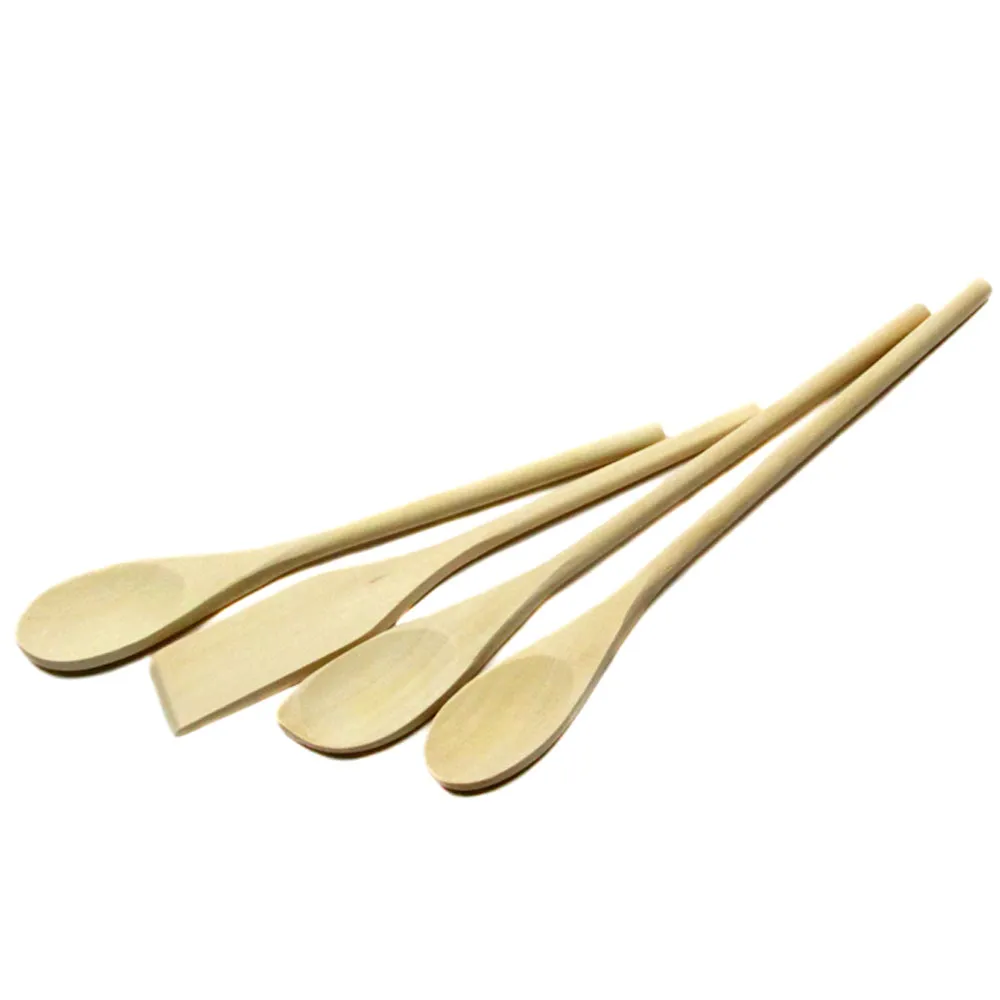 Wooden Spoons Cooking 4-Piece Wood Spatula Spoon Nonstick Kitchen Utensil Set